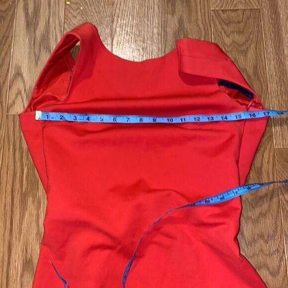Zara Basic Red Orange Open  Back Sheath Dress (Size Small) - Picture 8 of 11